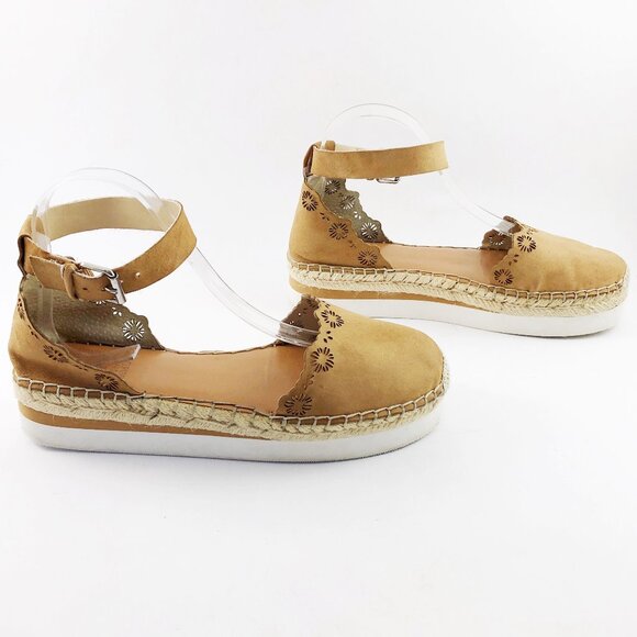 VINCE CAMUTO Breshan Suede Espadrille Closed Toe Platform Sandal 9 - Picture 5 of 12
